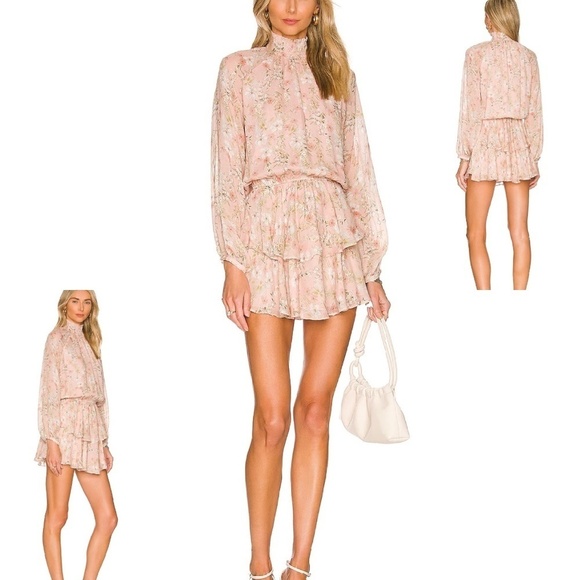 Yumi Kim Class Act In Eden Blush Boho Ruffle Mini Dress - Picture 1 of 9